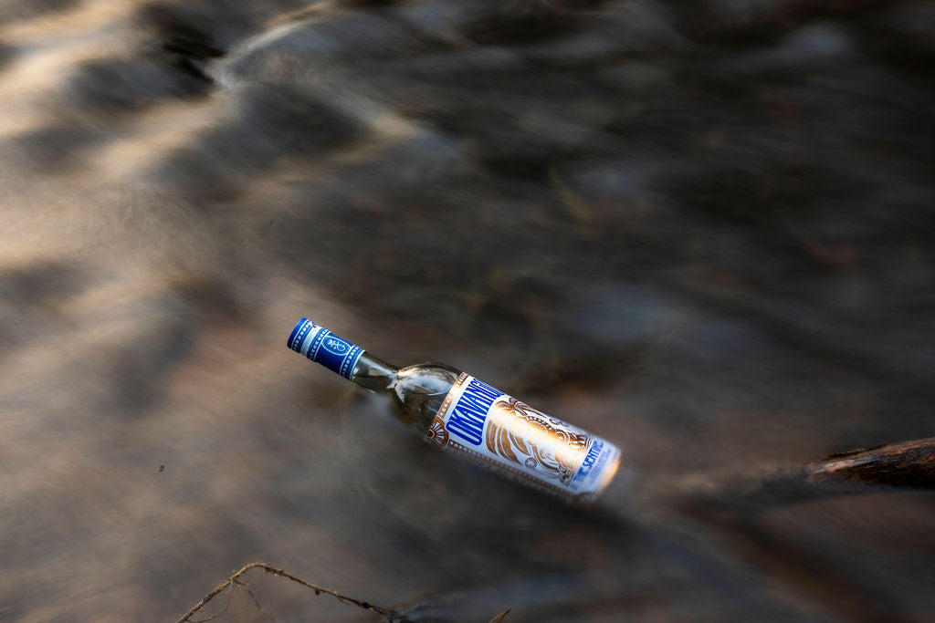 Gin Bottle in Water